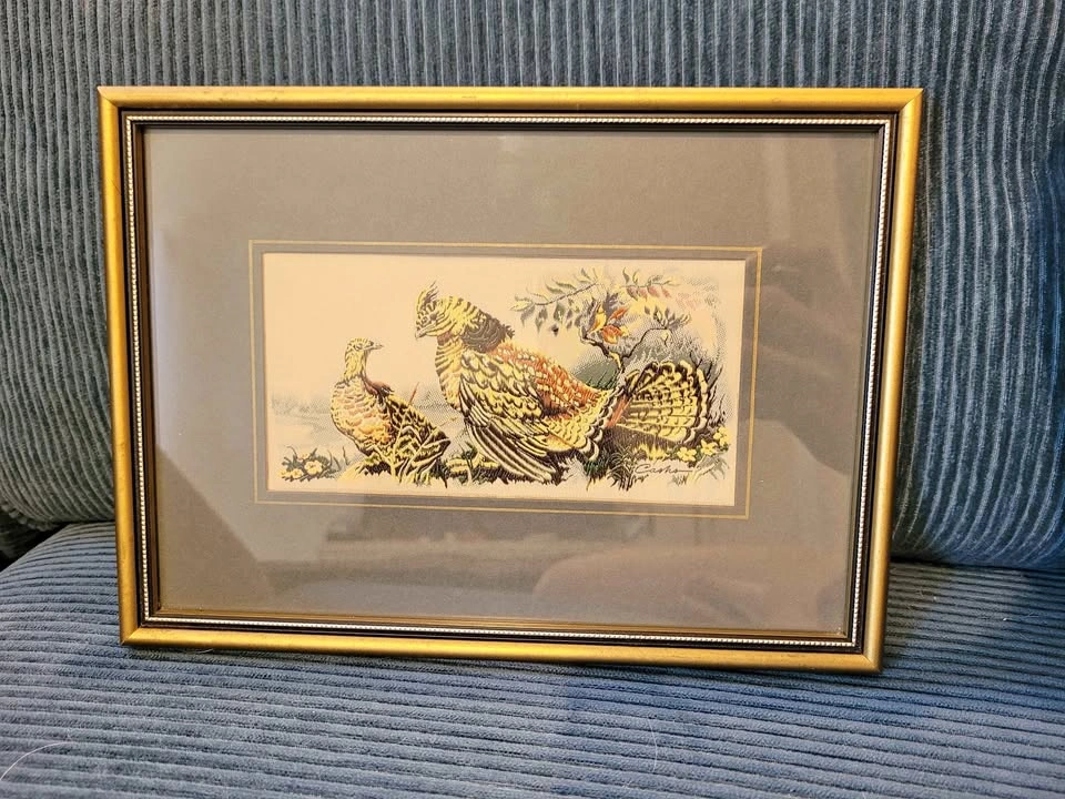 Cash's Collector Series Woven Silk Picture - Grouse