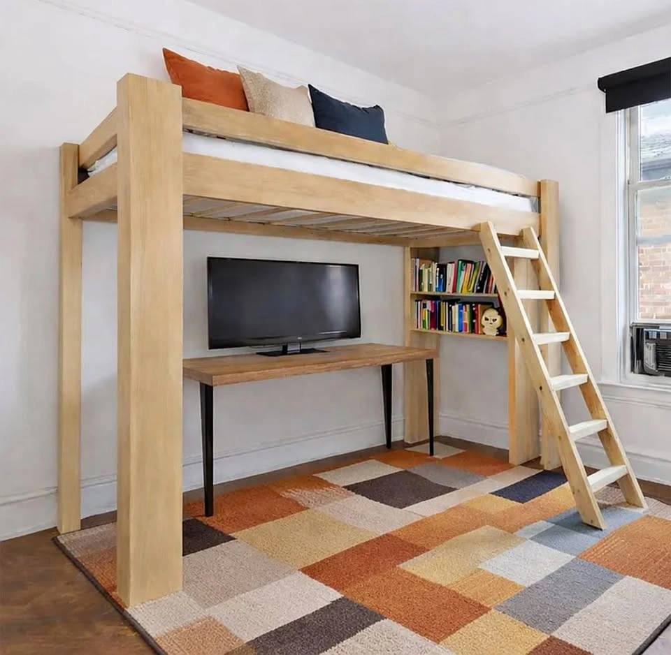 Solid Pine Wood Bunk Bed