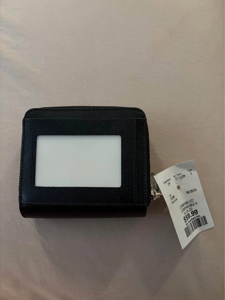 NWT Kate Spade Staci Saffiano Leather Small Wallet - Black - photo 2