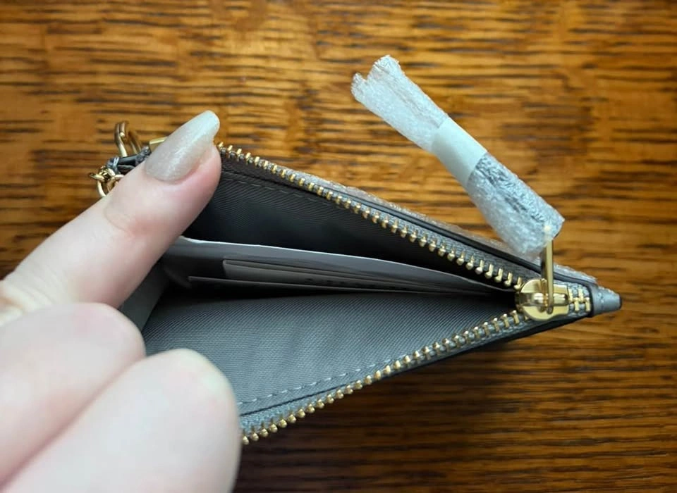 Coach Quilted Mini Skinny ID Case - Gold/Slate - photo 3