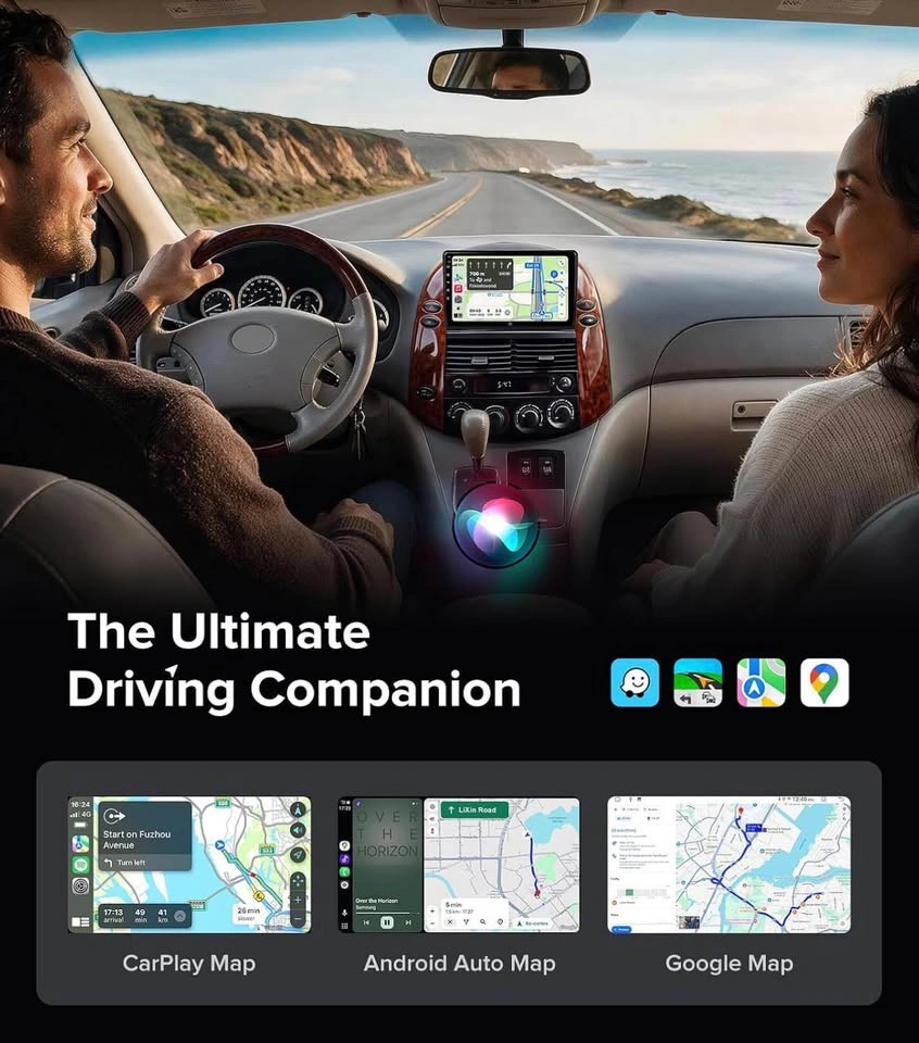 9" Wireless CarPlay Stereo for Toyota Sienna (NON-JBL) - photo 5