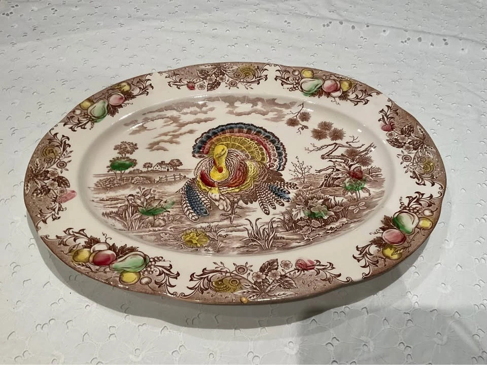 Vintage Transferware Turkey Serving Platter - photo 3
