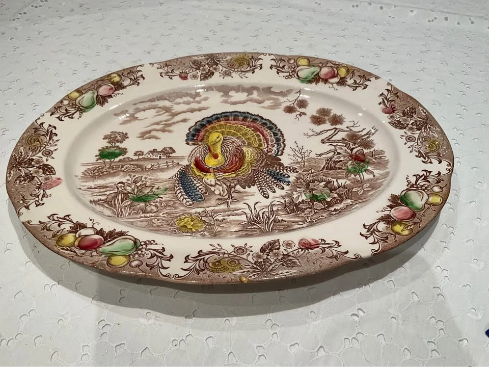 Vintage Transferware Turkey Serving Platter - photo 5