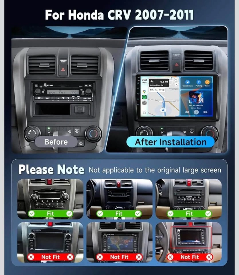 9” Car Stereo for Honda CRV Wireless Carplay/Android Auto - photo 2