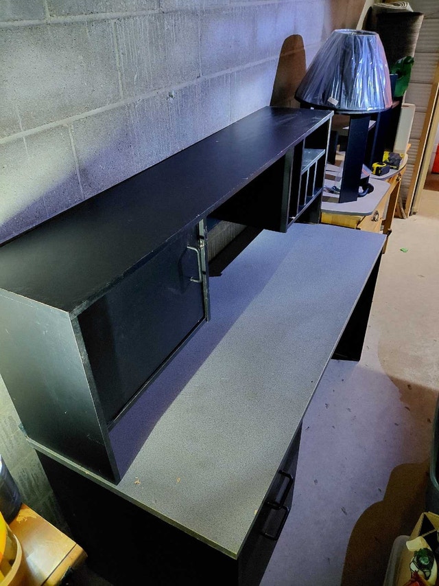 Large Computer Desk with Hutch & Storage