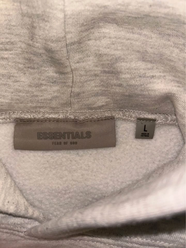 Essentials Fear of God Light Grey Hoodie Size L - photo 3
