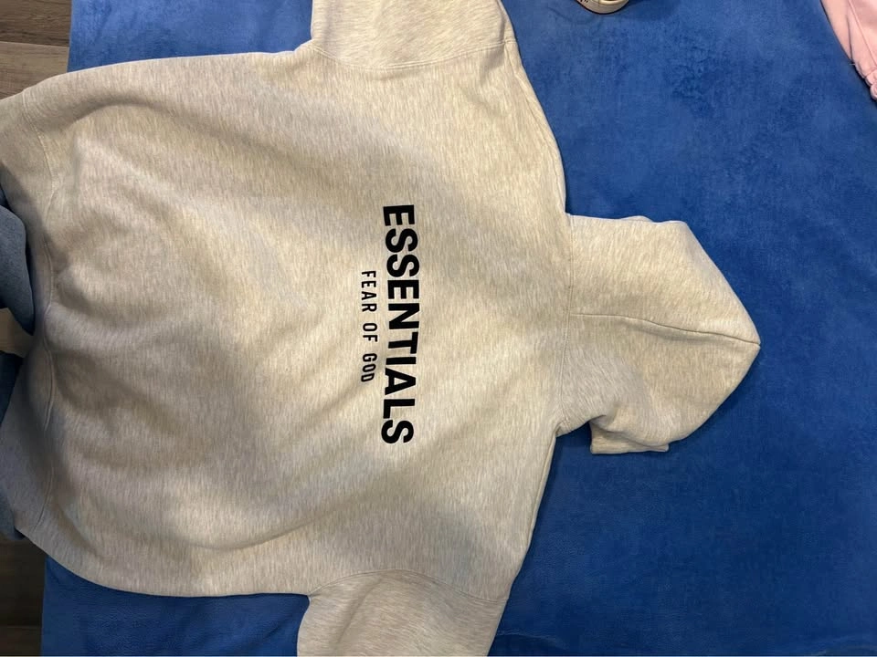Essentials Fear of God Light Grey Hoodie Size L - photo 4