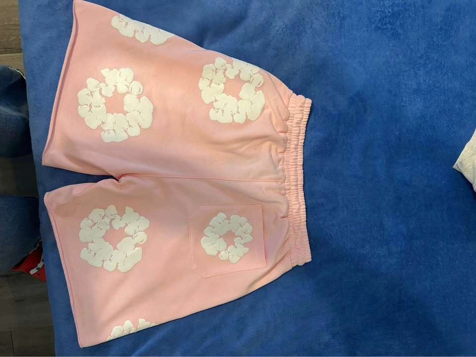 Denim Tears Pink Cotton Wreath Shorts Size XL - photo 3