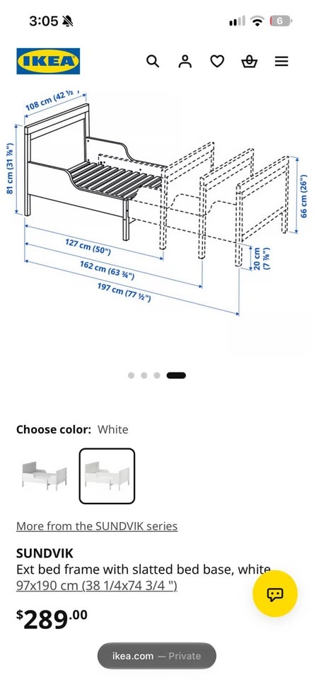 IKEA Sundvik Extendable Bed Frame - photo 5