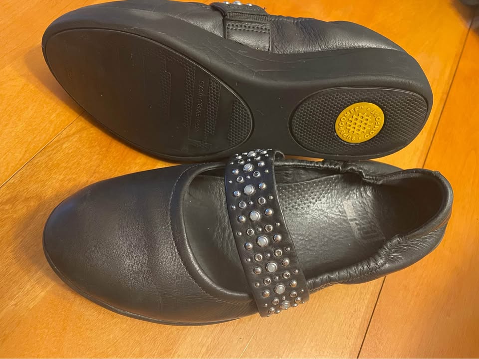 Fitflop Mary-Jane Leather Flats, size 8 - photo 3