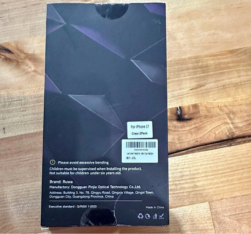 Ruwa iPhone 17 Clear Screen Protector 2-Pack