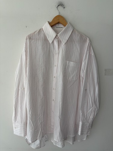 The Frankie Shop Striped Oversize Button Down Shirt Size L