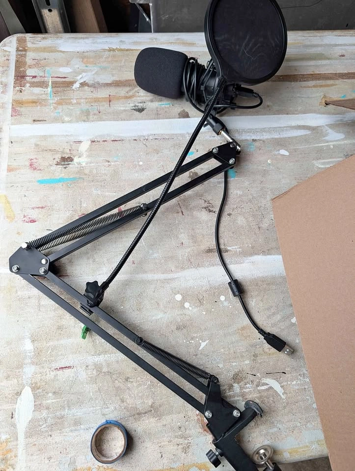 USB Condenser Microphone with Boom Arm and Pop Filter