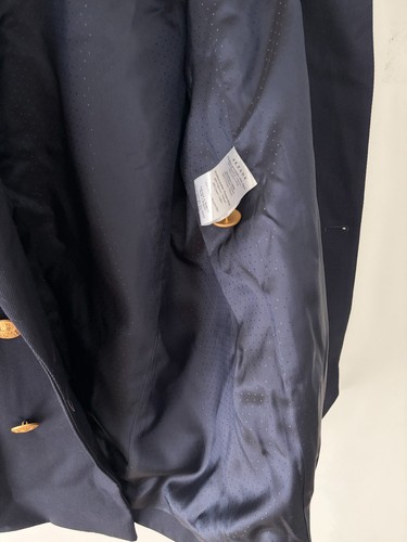 Sezane Michele Navy Gold Buttons Blazer Jacket Size 16 NEW - photo 5