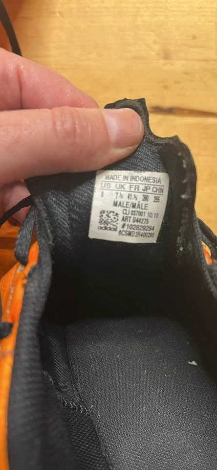 Adidas Orange Black Soccer Cleats US Men's 8 - photo 3