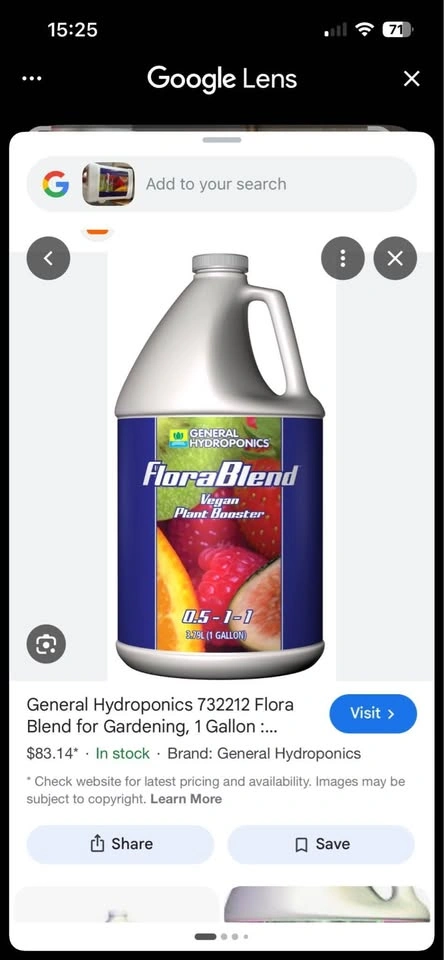 $140 EACH 4 x 2.5 gl General Hydroponics FloraBlend Vegan Plant - photo 4