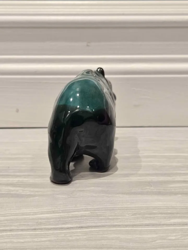 Blue Mountain Pottery Style drip glaze Ceramic Bear Figurine - photo 4