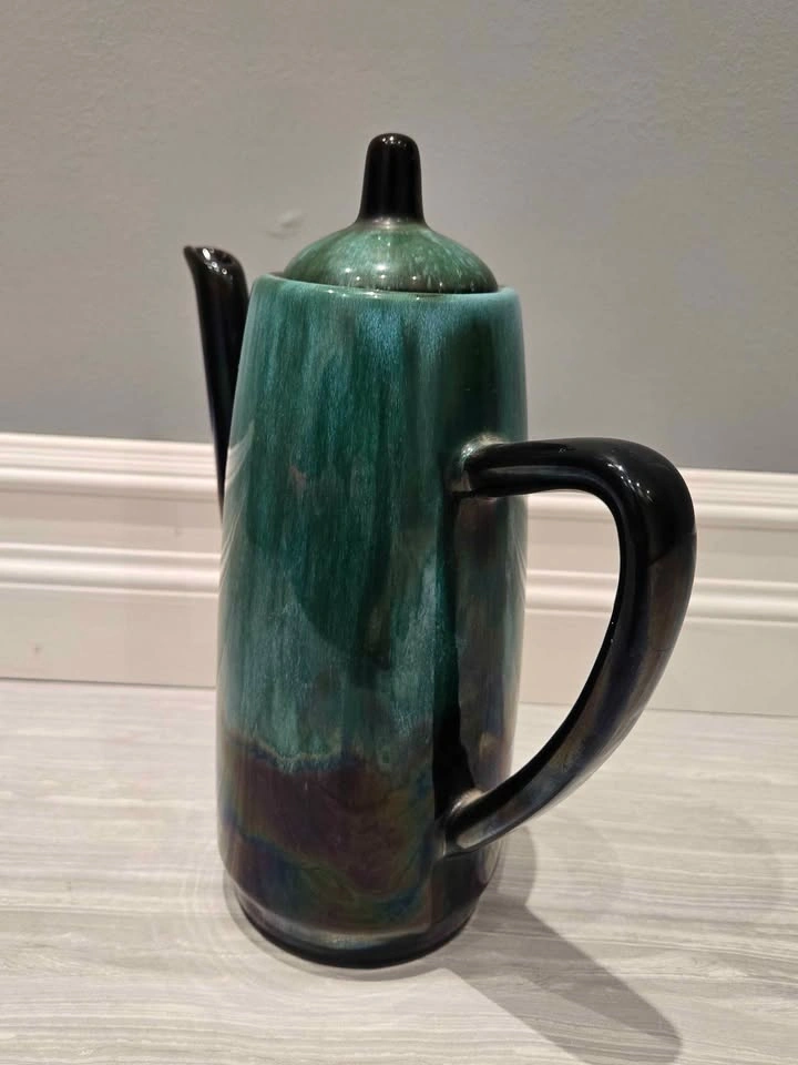 Blue Mountain Pottery Green Drip Coffee Pot - photo 2