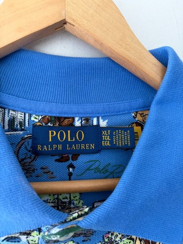 Polo Ralph Lauren Paris Polo Bear Scenic Print Polo Shirt XL - photo 3