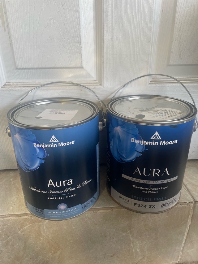 Benjamin Moore Aura interior Paint - eggshell - grey in colour