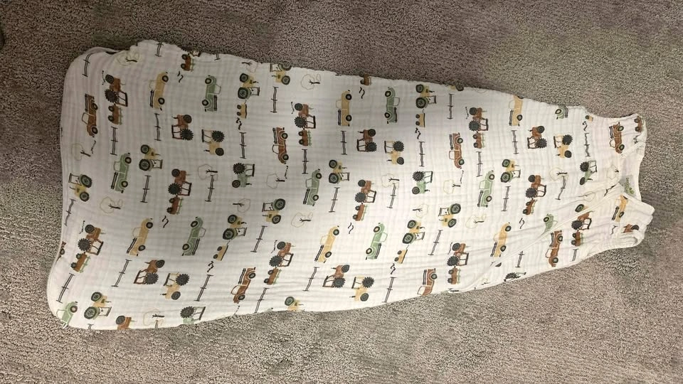 Perlimpinpin Muslin Sleep Sack 18-36M 0.7 TOG Tractor