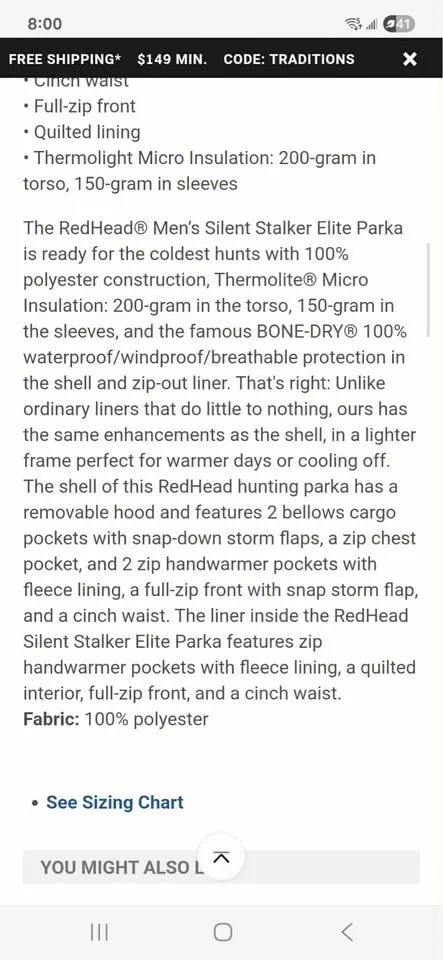 Realtree Men’s Silent Stalker Elite Dual layer Parka image indicator(4)