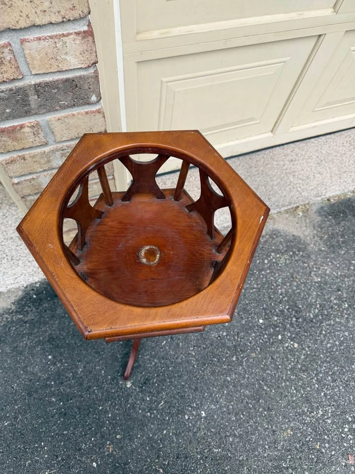 Vintage Wooden Plant Stand / Fern Stand - photo 3