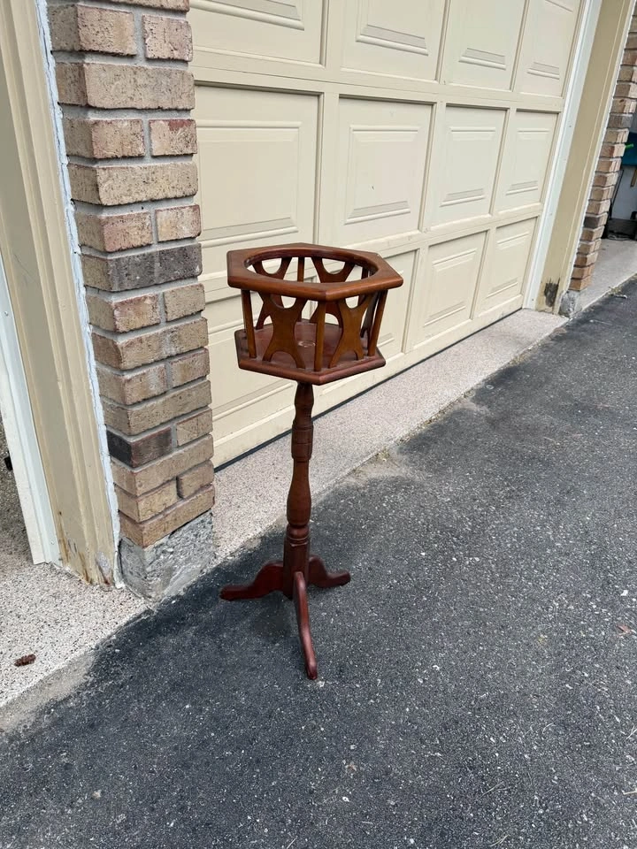 Vintage Wooden Plant Stand / Fern Stand - photo 5