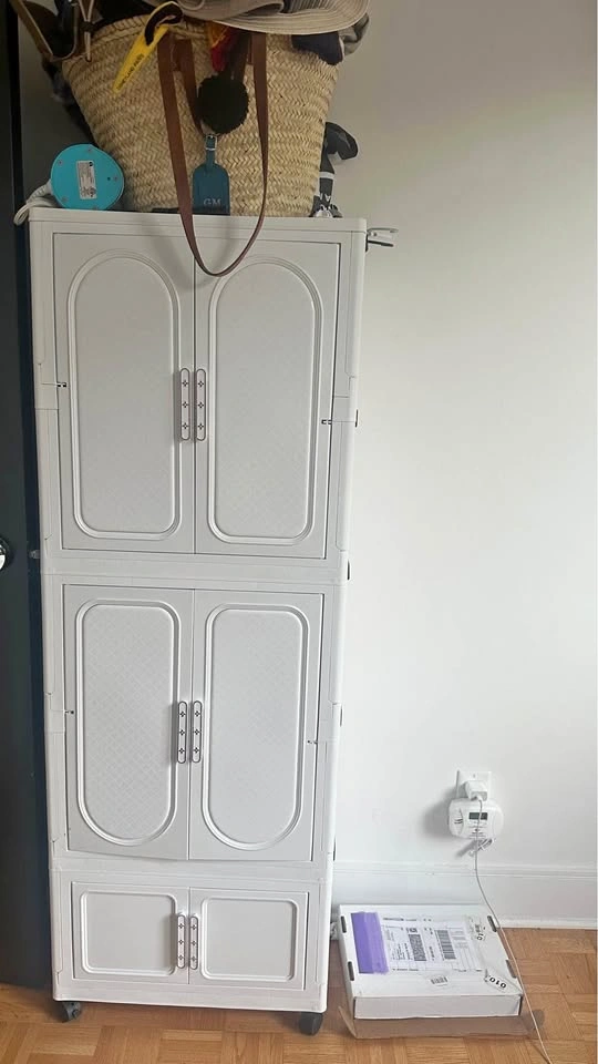 Plastic cabinet for small spaces