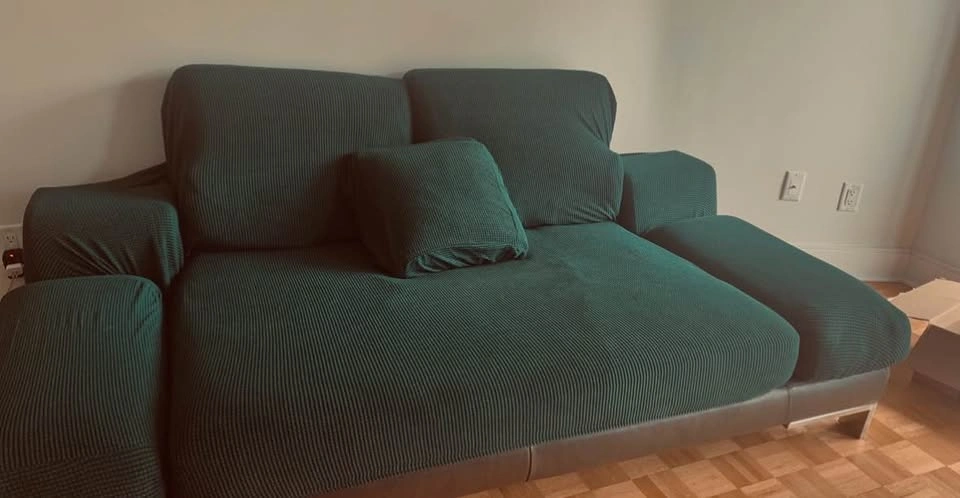 Free! XL leather couch with adjustable back and side arms - photo 2