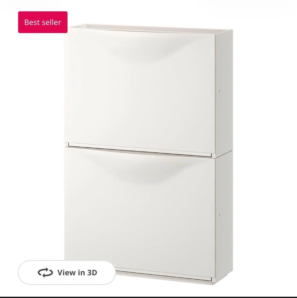 IKEA used corner shelf unit + 2x shoe cabinets - photo 3