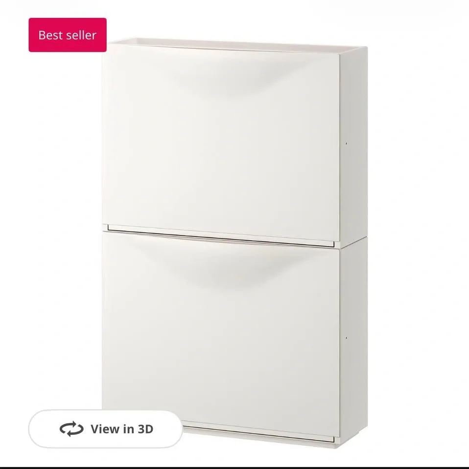 IKEA used corner shelf unit + 2x shoe cabinets - photo 3