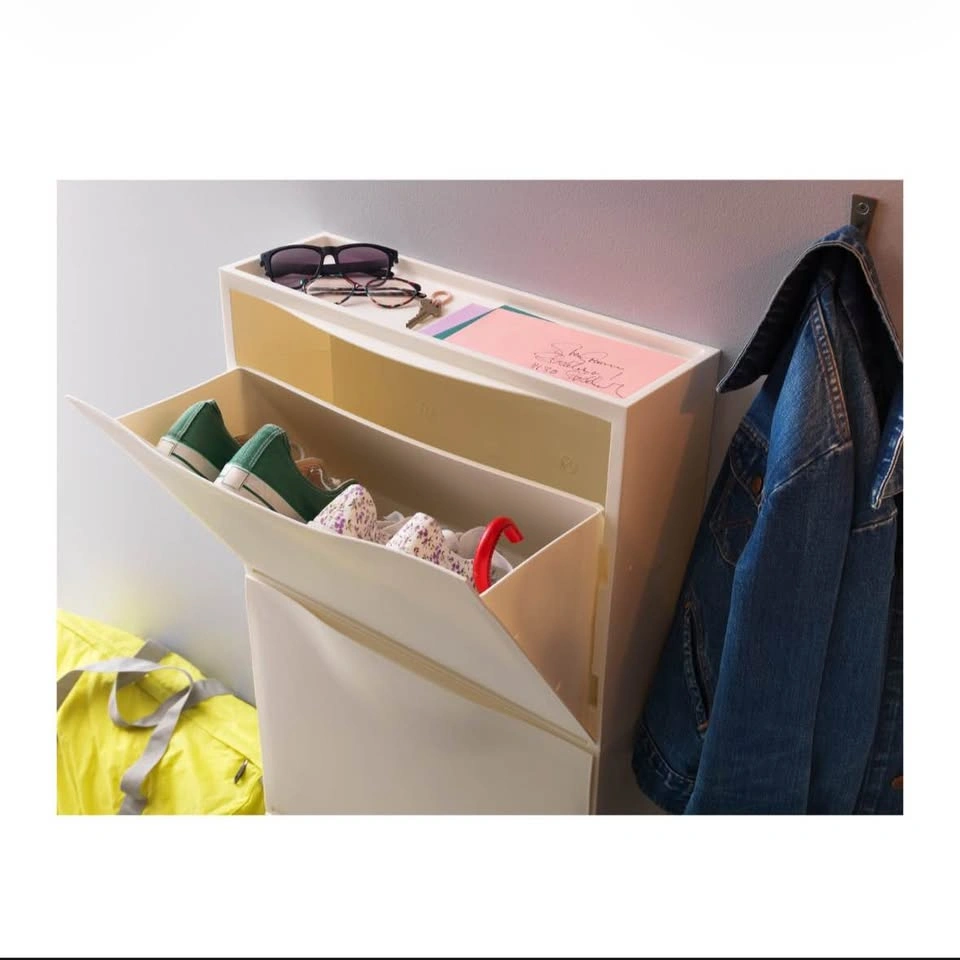 IKEA used corner shelf unit + 2x shoe cabinets - photo 4