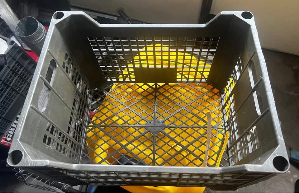 Black Plastic Storage Crate 15” - photo 2