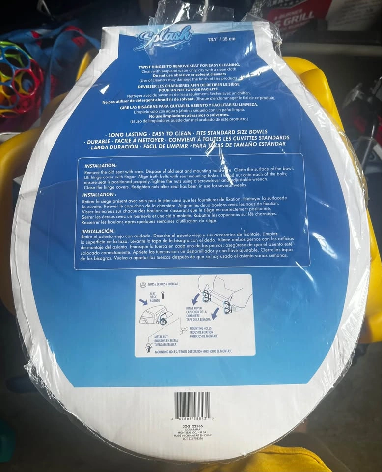 Splash Round Toilet Seat 13.7" - photo 2