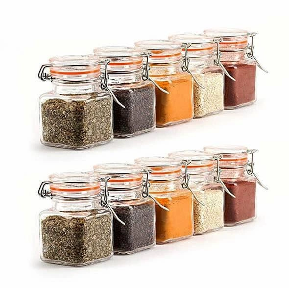 24pc Glass spice jars 3.4oz
