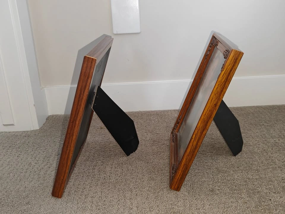 Pair of Vintage Intercraft 8x10 Wood Picture Photo Frames - photo 4
