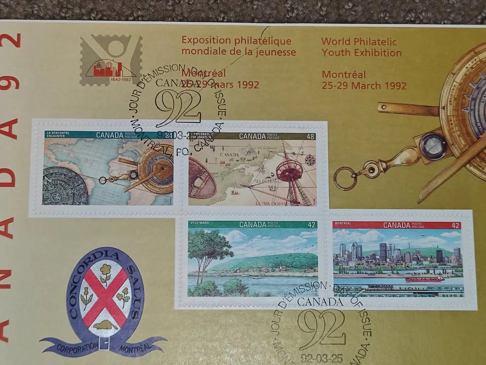 First Day Covers FDC 1992 Montreal Philatelic Exhibition Stamps - photo 2