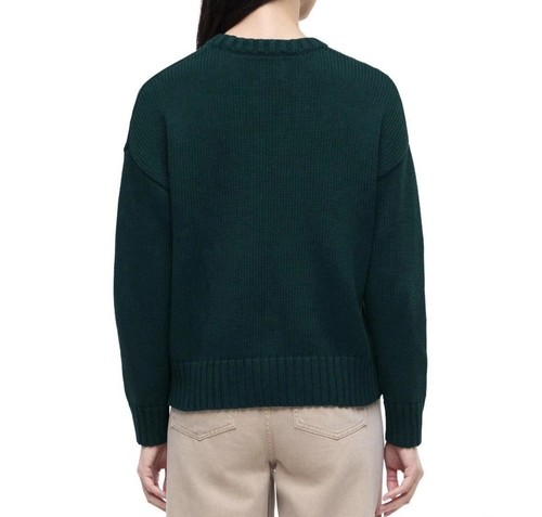 Gap Women Green Solid Knit Crew Neck Pullover Sweater Size M - photo 4