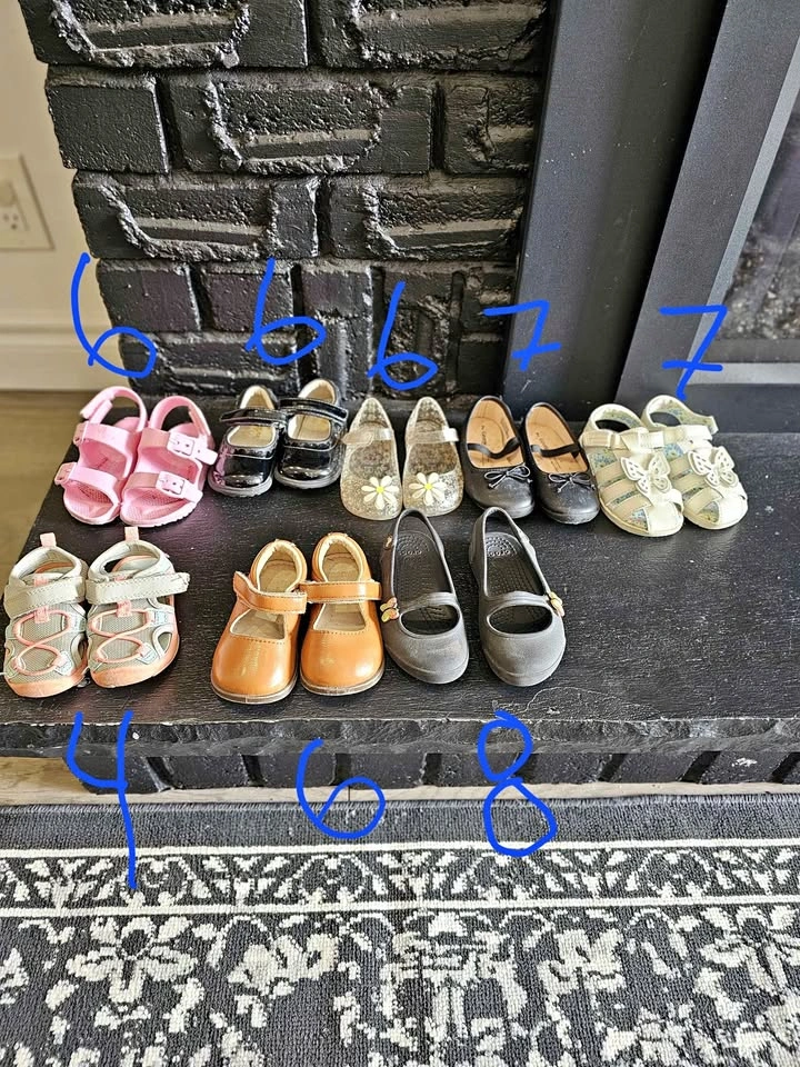 Toddler and Little Girl Shoes Lot Sizes 4-8 including Crocs