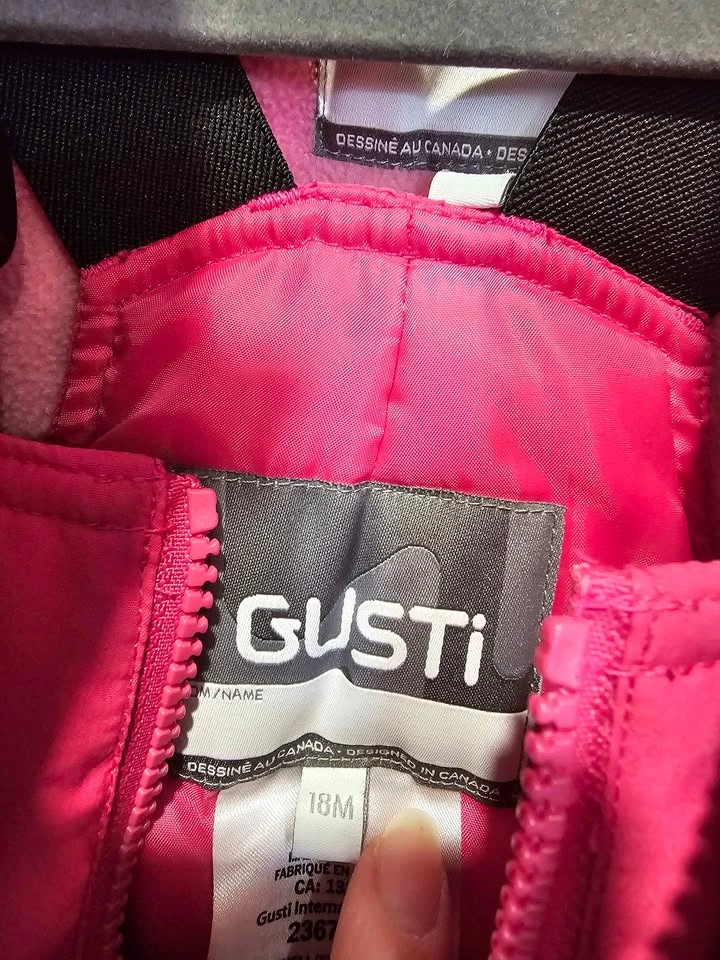 Gusti Pink 2-Piece Snowsuit Size 18M - photo 2