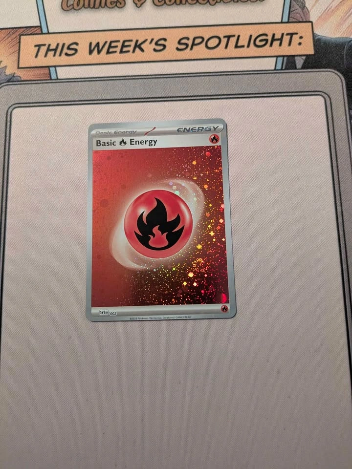 Pokemon Fire Holo energy with 4 swirls - photo 2