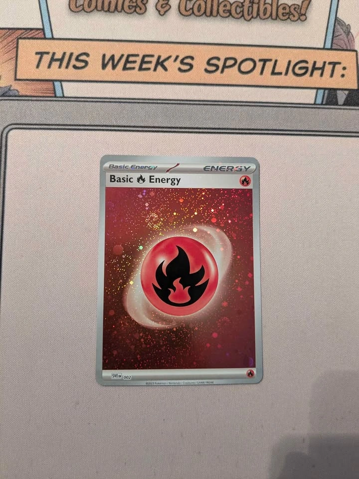 Pokemon Fire Holo energy with 4 swirls - photo 3