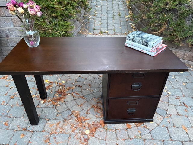 Pottery Barn Bedford modular desk - espresso finish