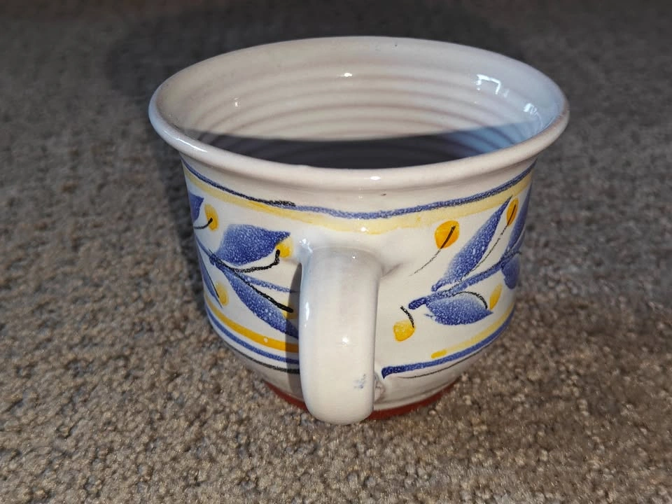 Unique Floral Pottery Ceramic Mug with Surprise Duck Swan Inside - photo 5