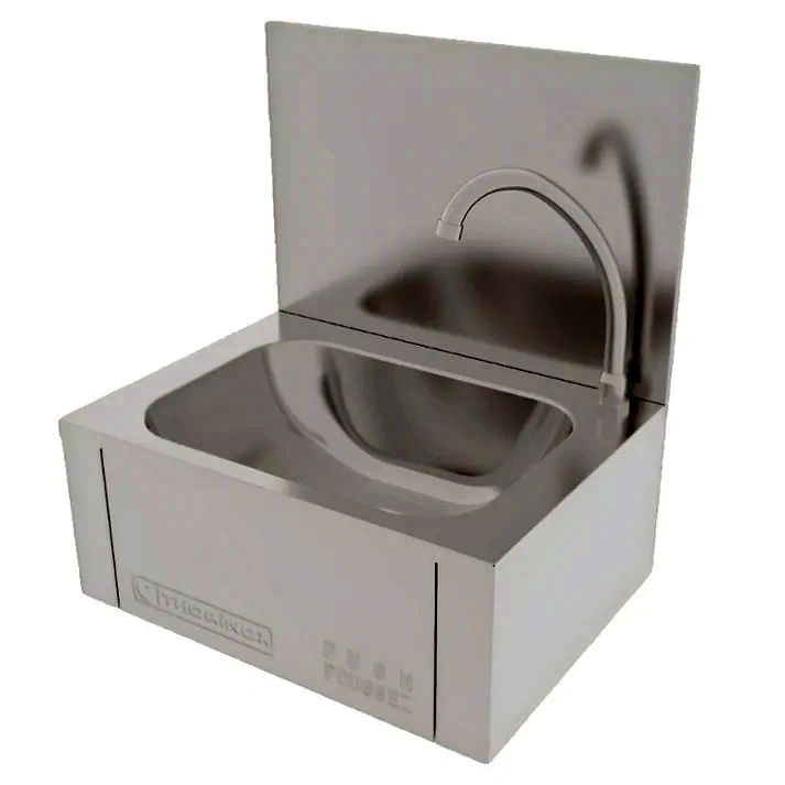 Stainless Steel Hand Sink Knee Operated with Backsplash