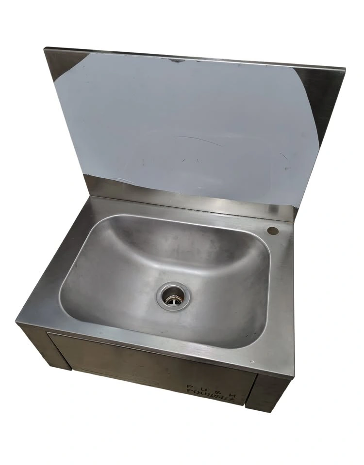 Stainless Steel Hand Sink Knee Operated with Backsplash - photo 2