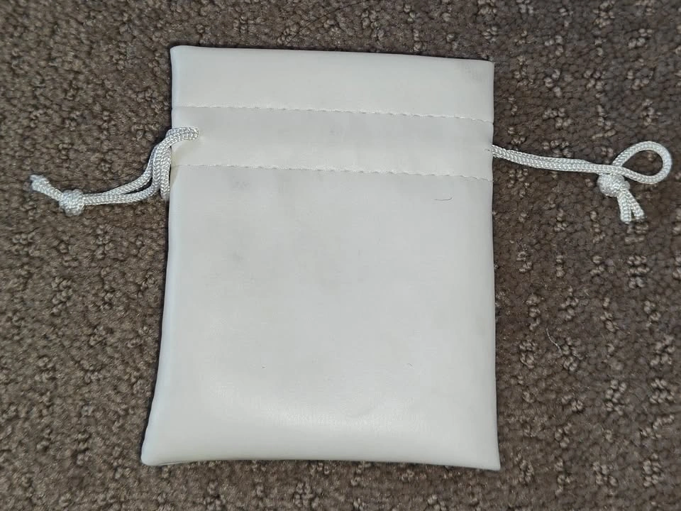ESQ Esquire Swiss Watch Pleather Drawstring Pouch Bag 3.5"x4.5" - photo 2