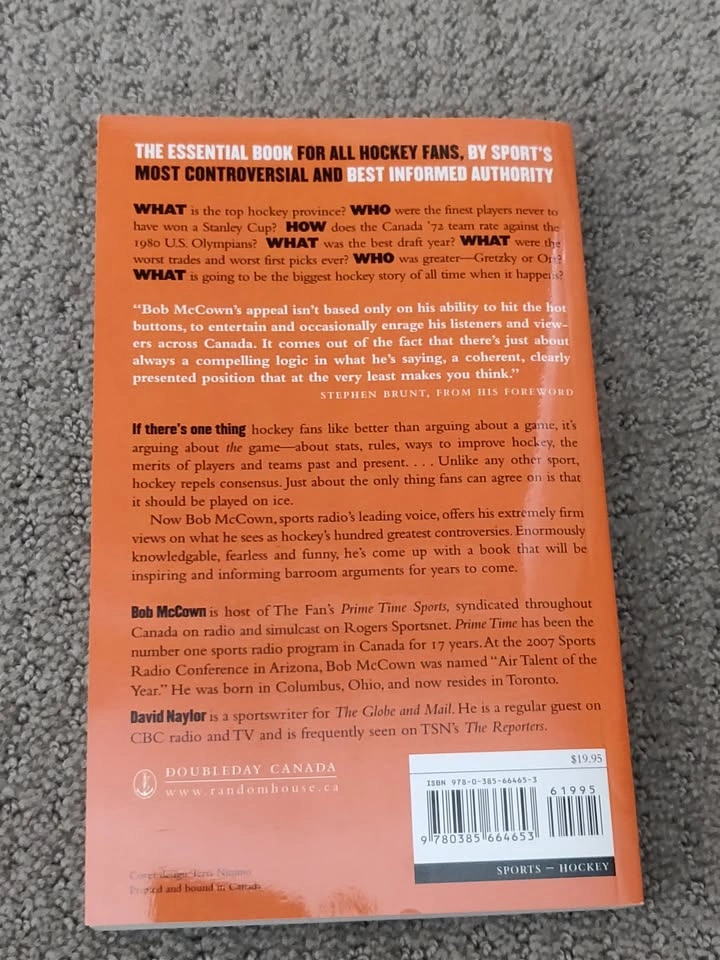 McCown's Law The 100 Greatest Hockey Arguments Book - Bob McCown - photo 2