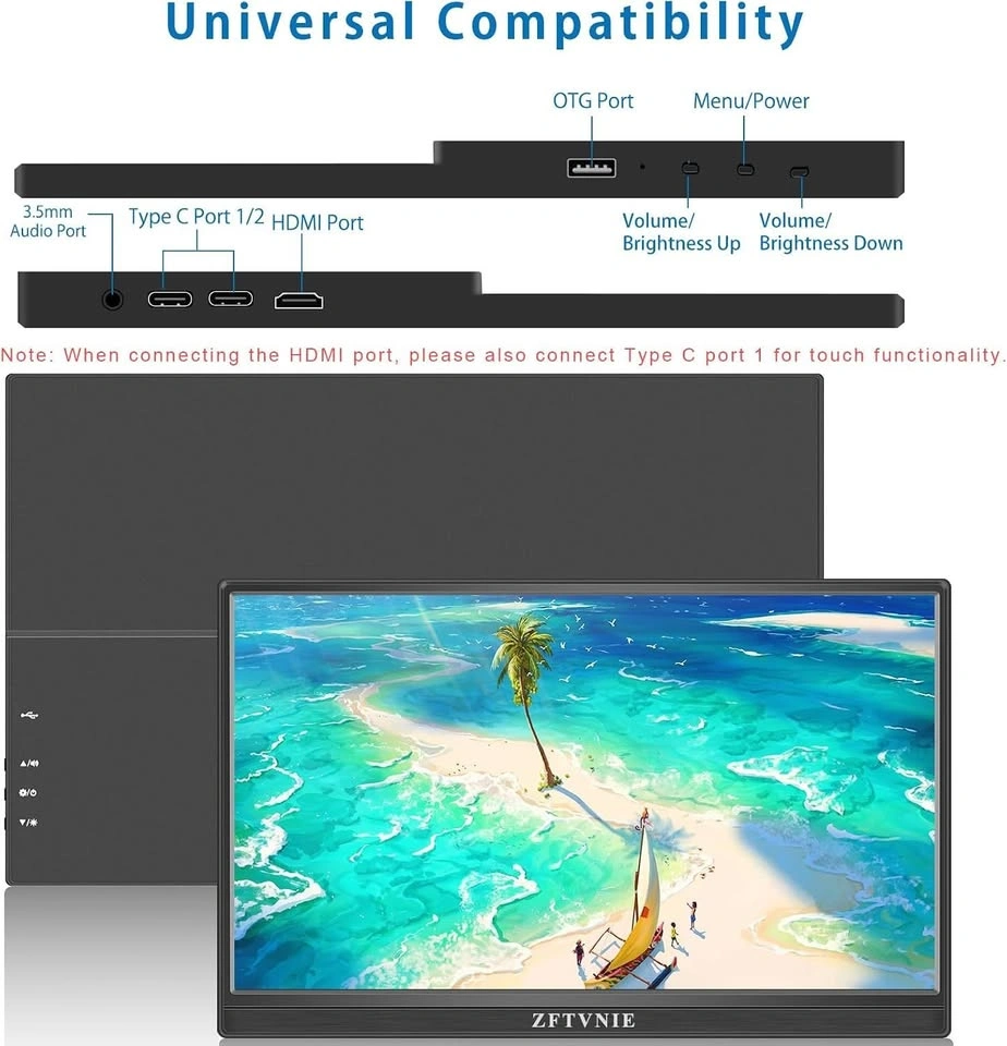 15.6" Full HD Touchscreen Portable Monitor - photo 5